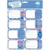 Spencil School Book Name Labels 16 Pack Pastel Plaid