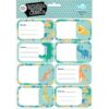 Spencil School Book Name Labels 16 Pack Safari Puzzle