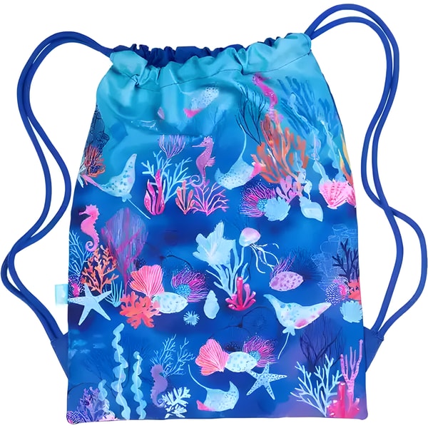 Spencil Drawstring Bag Coral Garden Large Swim and Sports Bag 50cm 1 Spencil Drawstring Bag Coral Garden Large Swim and Sports Bag 50cm