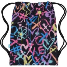 Spencil Drawstring Bag Hearts and Crosses Large Swim and Sports Bag 50cm