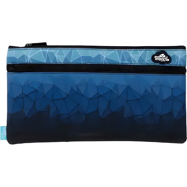 Spencil Twin Zip Pencil Case Fractal Large 32.5cm 1 Spencil Twin Zip Pencil Case Fractal Large 32.5cm