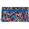 Spencil Twin Zip Pencil Case Hearts and Crosses Large 32.5cm