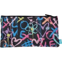 Alternative view of Spencil Twin Zip Pencil Case Hearts and Crosses Large 32.5cm