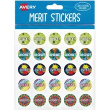 Avery Merit Stickers 300 Pack – Assorted Captions 3 22mm
