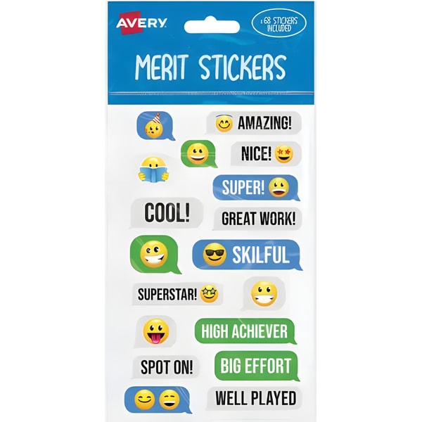Avery Merit Stickers 68 Pack – Emoji Rewards 1 Avery Merit Stickers 68 Pack – Emoji Rewards