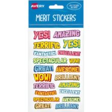 Avery Merit Stickers 80 Pack – Comic Theme