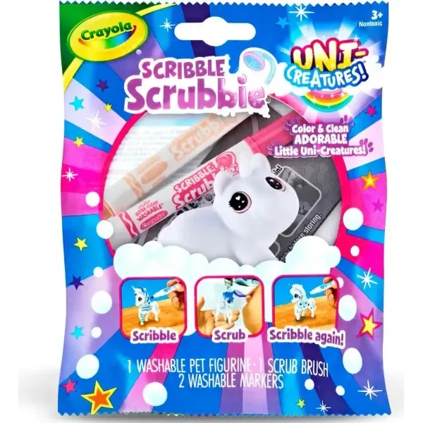 Crayola Scribble Scrubbie UniCreature Violet the Purple Bear Single Pack Colour and Wash 1 Crayola Scribble Scrubbie UniCreature Violet the Purple Bear Single Pack Colour and Wash