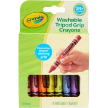 Crayola Crayons - Young Kids Washable Tripod Grip 8Pk