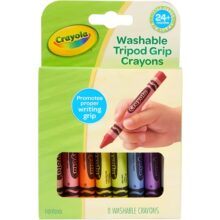 Crayola Young Kids Washable Tripod Grip Crayons 8 Pack