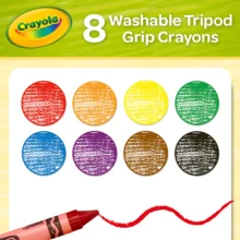 Crayola Crayons - Young Kids Washable Tripod Grip 8Pk