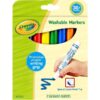 Crayola Young Kids Ultra-Clean Washable Broad Line Markers 8 Pack