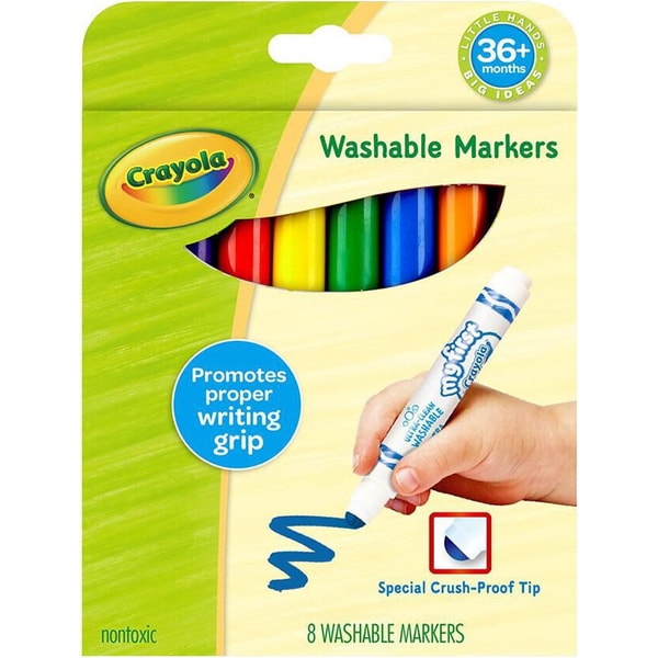 Crayola Young Kids Ultra-Clean Washable Broad Line Markers 8 Pack 1 Crayola Young Kids Ultra-Clean Washable Broad Line Markers 8 Pack