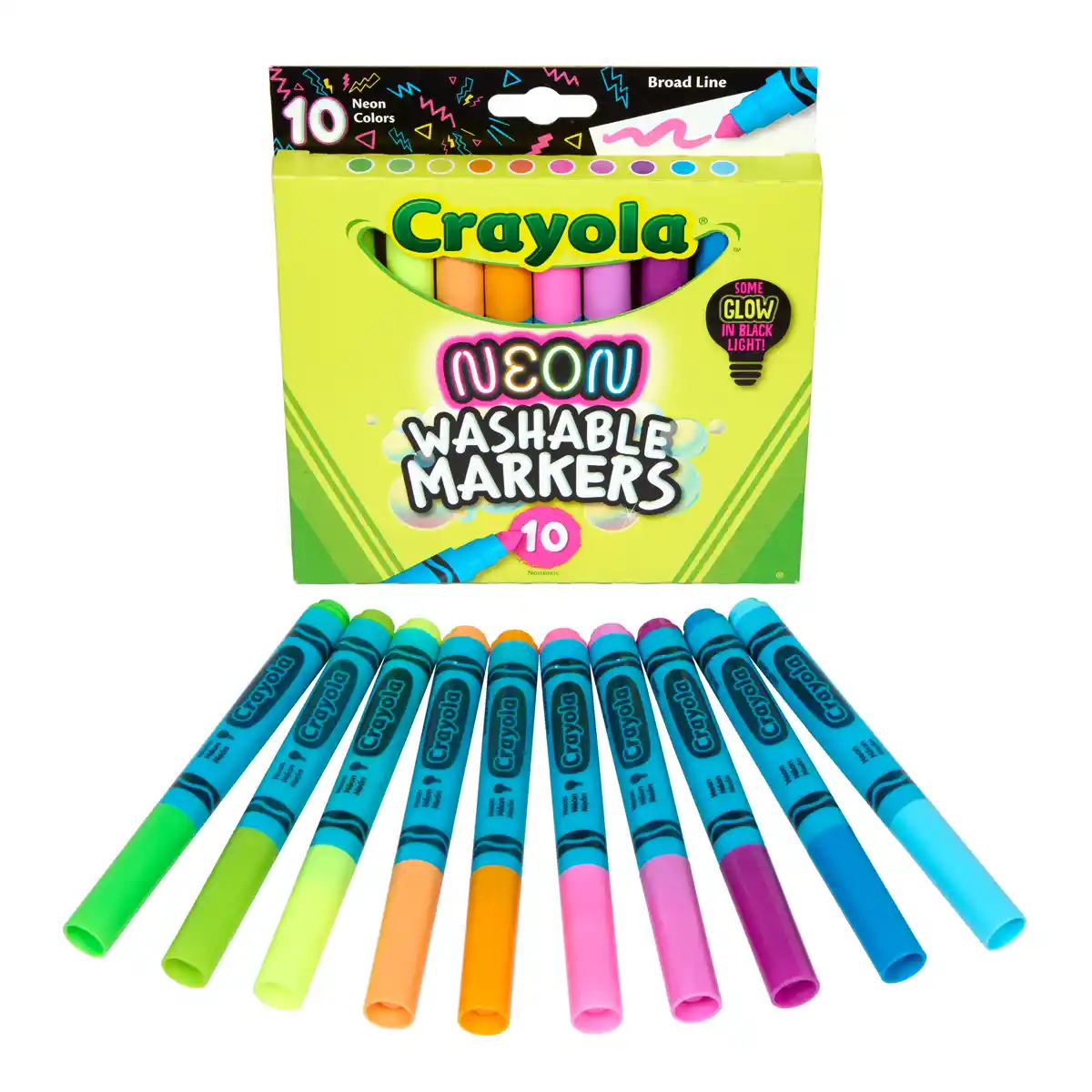 Crayola Markers - Broadline Washable 10 Pack - Neon 4 Crayola Markers - Broadline Washable 10 Pack - Neon - Image 2