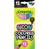 Crayola Coloured Pencils - Neon Full Size 12Pk