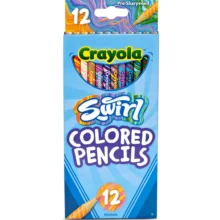 Crayola Coloured Pencils - Full Size 12 Pack - Swirl