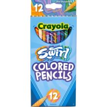 Crayola Coloured Pencils Full Size 12 Pack Swirl