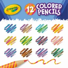 Crayola Coloured Pencils - Full Size 12 Pack - Swirl