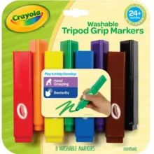 Crayola Markers - Young Kids Washable Tripod Grip 8Pk