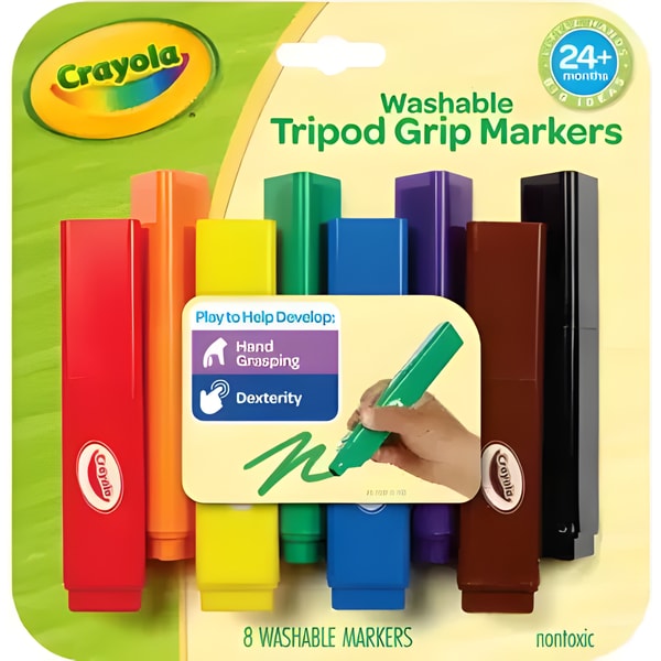 Crayola Markers Young Kids Washable Tripod Grip 8 Pack 1 Crayola Markers Young Kids Washable Tripod Grip 8 Pack