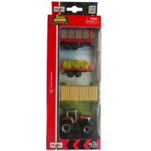 Maisto Mini Work Machines Tractors Set - Massey Fergusson