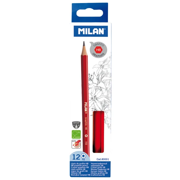 Milan HB Pencils Graphite Hexagonal 12 Pack