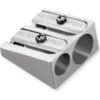 Milan Aluminium Double Hole Pencil Sharpener