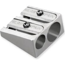 Milan Aluminium Double Hole Pencil Sharpener