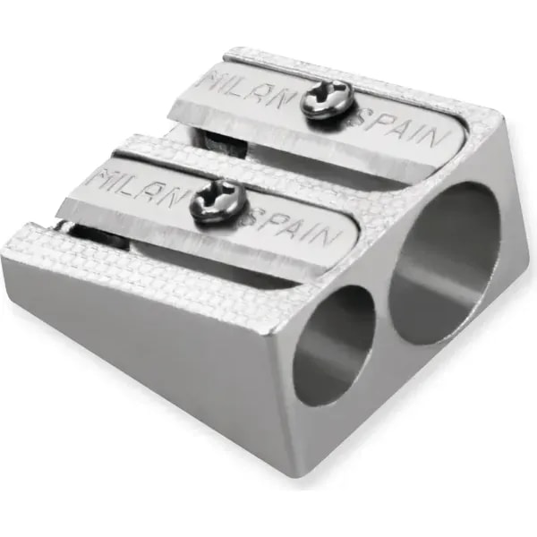 Milan Aluminium Double Hole Pencil Sharpener 1 Milan Aluminium Double Hole Pencil Sharpener