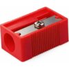 Milan Single Hole Pencil Sharpener Red