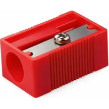 Milan Single Hole Pencil Sharpener Red