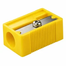 Milan Pencil Sharpener Single Hole Plastic - Yellow