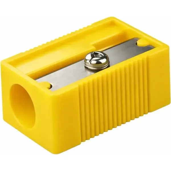 Milan Single Hole Pencil Sharpener Yellow 1 Milan Single Hole Pencil Sharpener Yellow