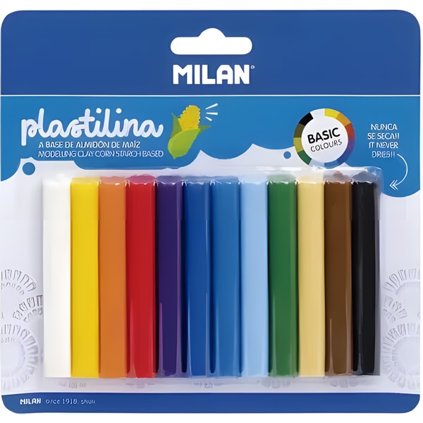 Milan Plastilina Modelling Clay 12 Colours Set 1 Milan Plastilina Modelling Clay 12 Colours Set