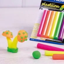 Milan Plastilina Modelling Clay 6 Colours - Neon