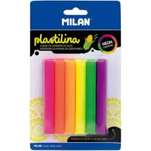 Milan Plastilina Modelling Clay Neon 6 Colours Set
