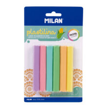 Milan Plastilina Modelling Clay 6 Colours - Pastel