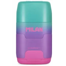 Milan Sunset Compact Sharpener and Eraser - Green