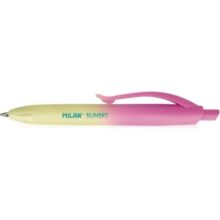 Milan Sunset P1 Touch Mini Ballpoint Pen Blue Ink 1.0mm Pink Yellow