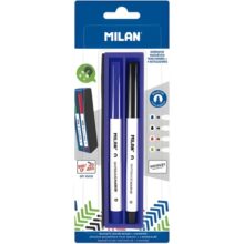 Milan Whiteboard Markers Fine Bullet Tip Assorted Colours and Magnetic Eraser 4 Pack