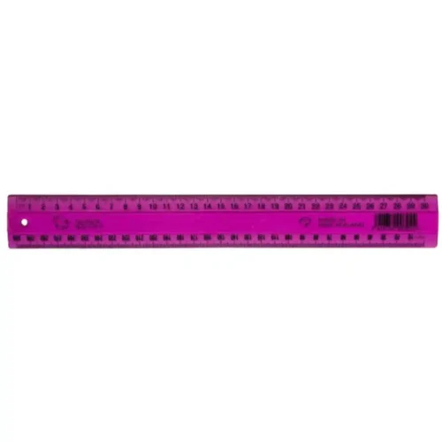 Pink Grey Ruler Taurus Ruler 300mm Fluoro Pink - Thomas Online