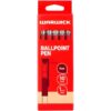 Warwick Ballpoint Pens Red Ink 1.0mm Capped 10 Pack