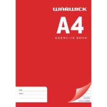 Warwick Exercise Book A4 32 Leaf Ruled 8mm 255x205mm