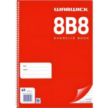 Warwick Spiral Exercise Book 8B8 A4 50 Leaf Ruled 7mm
