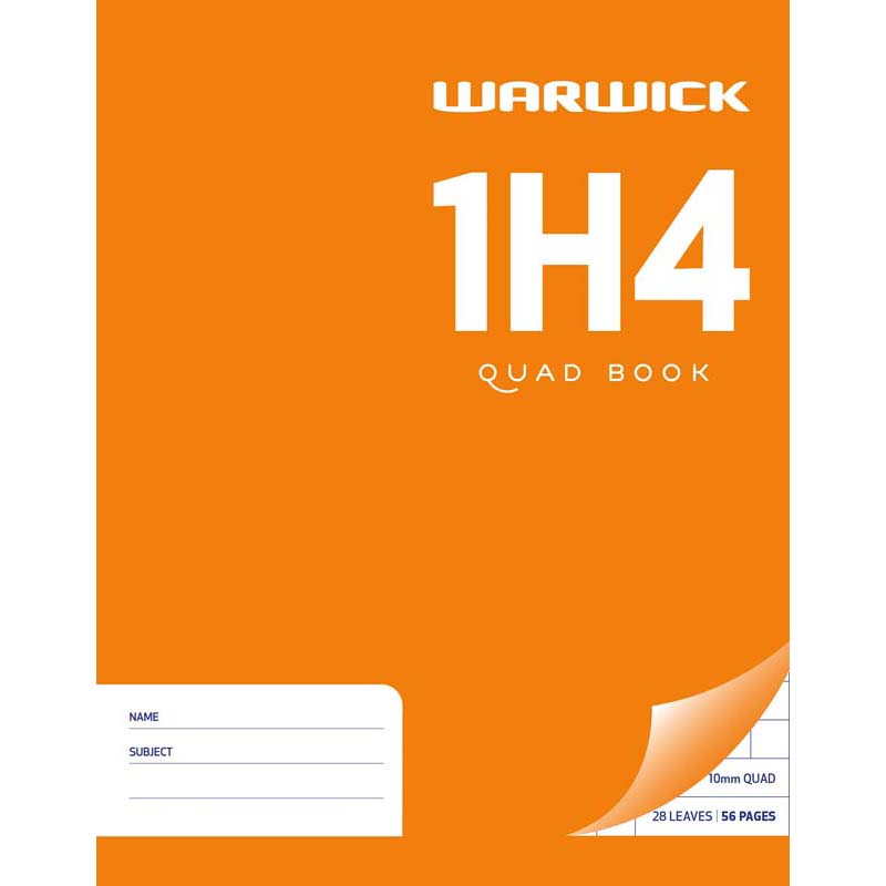 Warwick Exercise Book Quad 1H4 28 Leaf 10mm 230x180mm