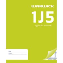Warwick Exercise Book Quad 1J5 36 Leaf 5mm 255x205mm