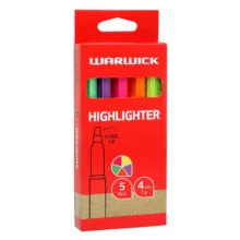 Warwick Highlighter Slimline 5 Pack