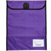 Warwick Homework Bag XL 450x360mm Hook & Loop Purple