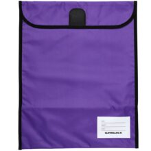 Warwick Homework Bag XL 450x360mm Hook & Loop Purple