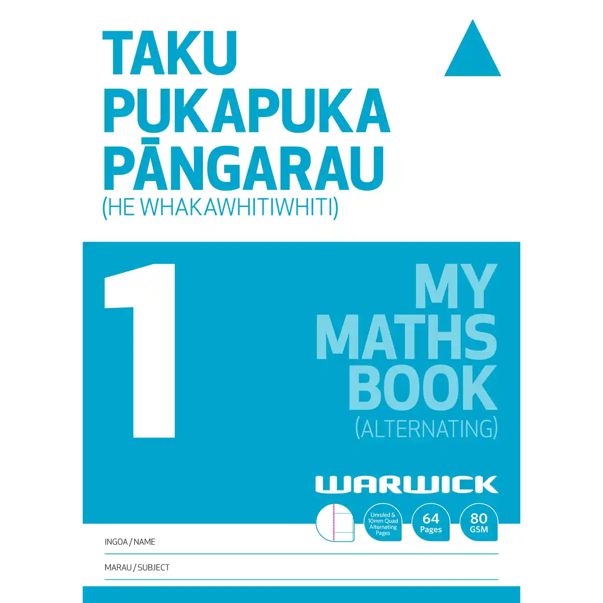 Warwick My Maths Book 1 Quad 10mm Alternating Pages