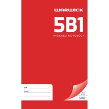 Warwick Notebook 5B1 32 Leaf Indexed Ruled 7mm 165x100mm